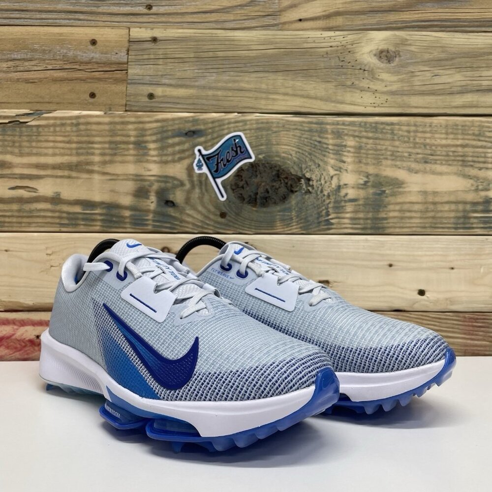 Nike Air Zoom Infinity Tour 2 Athletic Spike Golf Shoes Men’s Size 10 White Blue